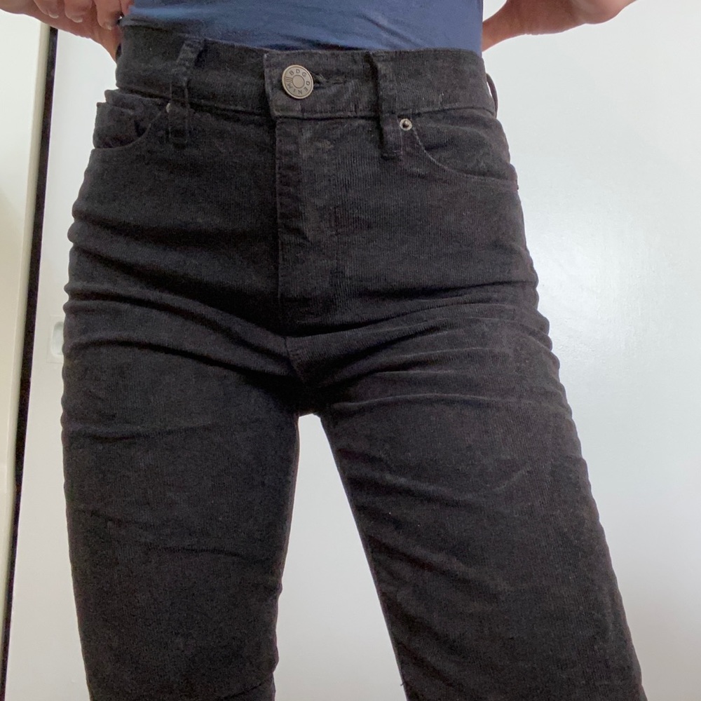 Black BDG corduroy twig high rise pants
